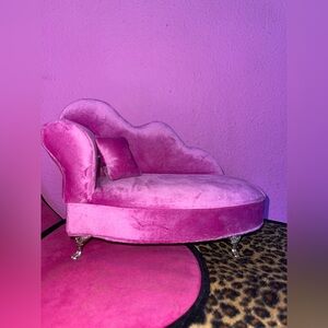Magenta Pink Velvet Sofa Jewelry Box